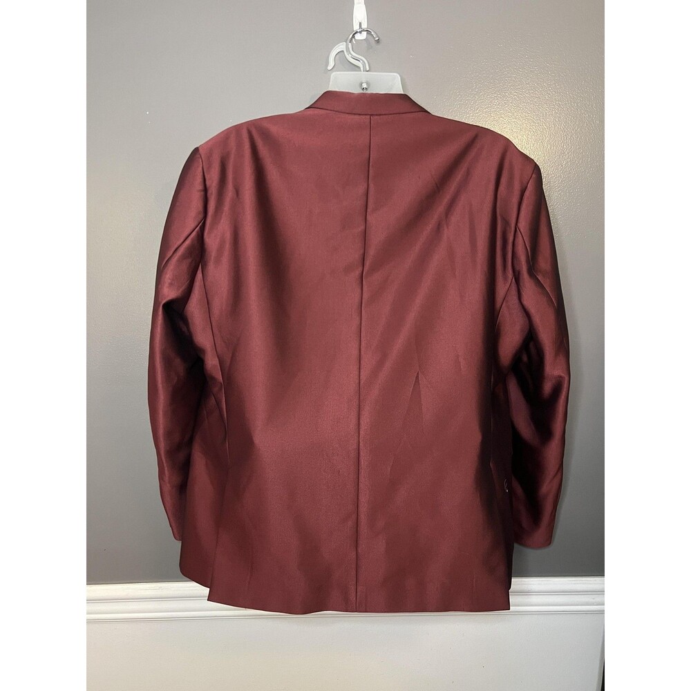 Needle Stitch Tuxedo Blazer Jacket Mens 50R Red Shawl Lapel One Button Formal - Picture 5 of 8
